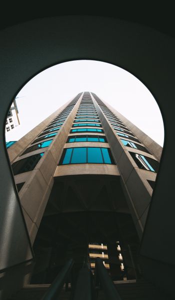unusual angle, high-rise building Wallpaper 600x1024
