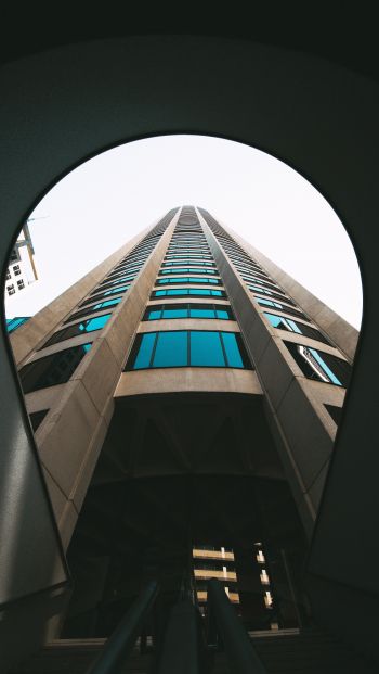 unusual angle, high-rise building Wallpaper 640x1136