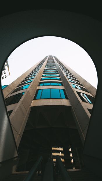 unusual angle, high-rise building Wallpaper 1080x1920