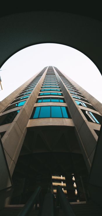 unusual angle, high-rise building Wallpaper 1440x3040