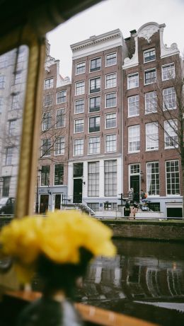 Обои 640x1136 Амстердам, Нидерланды, здания