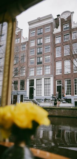 Amsterdam, The Netherlands, buildings Wallpaper 1440x2960