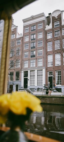 Обои 1440x3200 Амстердам, Нидерланды, здания