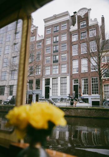 Amsterdam, The Netherlands, buildings Wallpaper 1640x2360