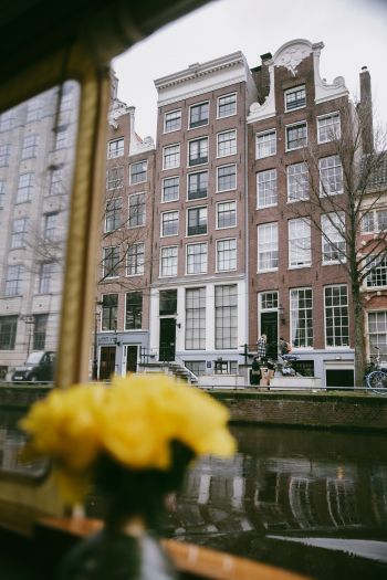 Amsterdam, The Netherlands, buildings Wallpaper 640x960