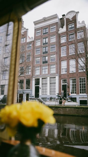 Обои 640x1136 Амстердам, Нидерланды, здания