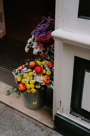 Paris, France, flowers, vase Wallpaper 4160x6240
