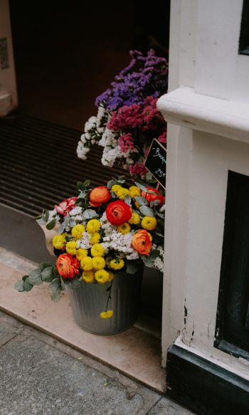 Обои 1200x2000 Париж, Франция, цветы, ваза