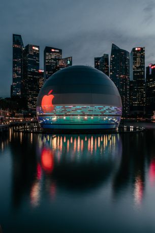 Apple, dome, city Wallpaper 640x960