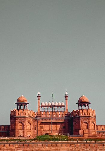 fortress, construction, red, tower Wallpaper 1668x2388