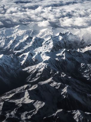 Alps, mountains, mountain range Wallpaper 2048x2732