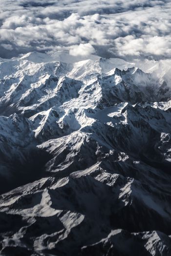 Alps, mountains, mountain range Wallpaper 640x960