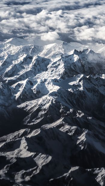 Alps, mountains, mountain range Wallpaper 1440x2560