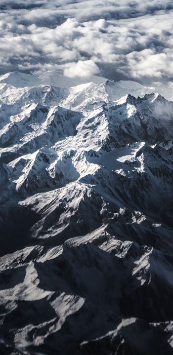 Alps, mountains, mountain range Wallpaper 1080x2220