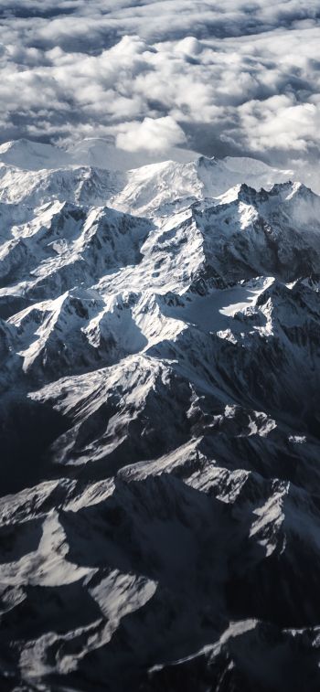 Alps, mountains, mountain range Wallpaper 1284x2778