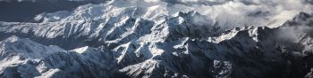 Alps, mountains, mountain range Wallpaper 1590x400