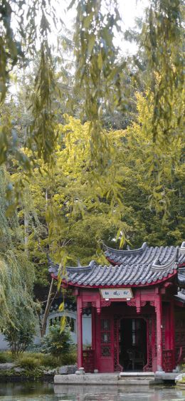 China, Japan, beautiful roofs Wallpaper 1080x2340