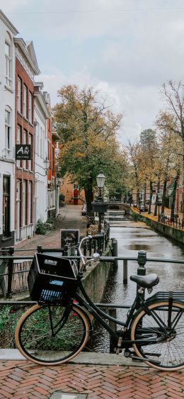 Amersfort, The Netherlands, water channel Wallpaper 1080x2340