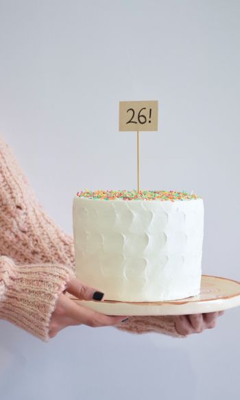 cake, beige, happy birthday gg Wallpaper 1200x2000