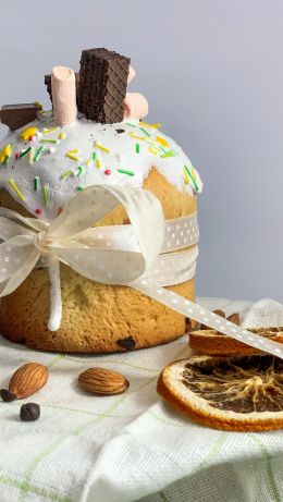 cake, beautiful food, dried fruits Wallpaper 640x1136