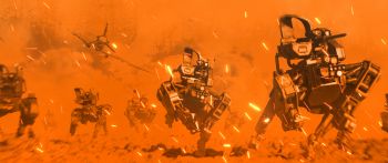 Battlefield 2042, orange wallpaper Wallpaper 2560x1080