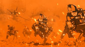 Battlefield 2042, orange wallpaper Wallpaper 1600x900