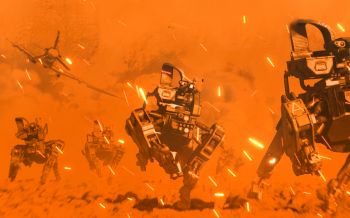 Обои 2560x1600 Battlefield 2042, оранжевые обои