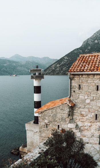 Cepi, Montenegro, lighthouse Wallpaper 1200x2000