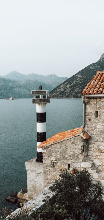 Cepi, Montenegro, lighthouse Wallpaper 1080x2280