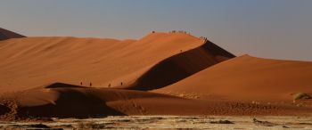 Sossusvlei, Namibia, desert, sands Wallpaper 3440x1440