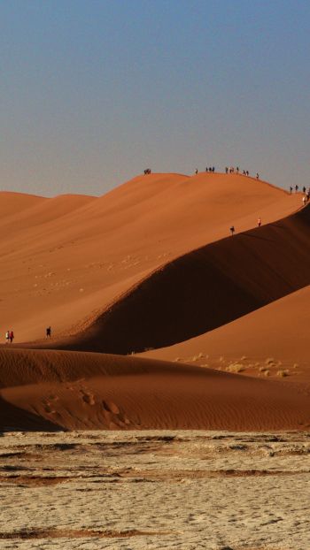 Обои 750x1334 Соссусфлей, Намибия, пустыня, пески