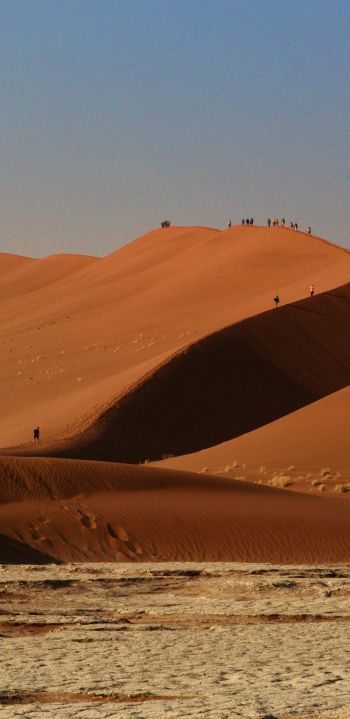 Обои 1440x2960 Соссусфлей, Намибия, пустыня, пески
