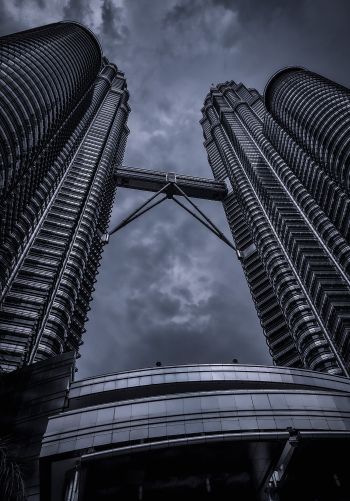 Petronas Towers, downtown Kuala Lumpur Wallpaper 1668x2388