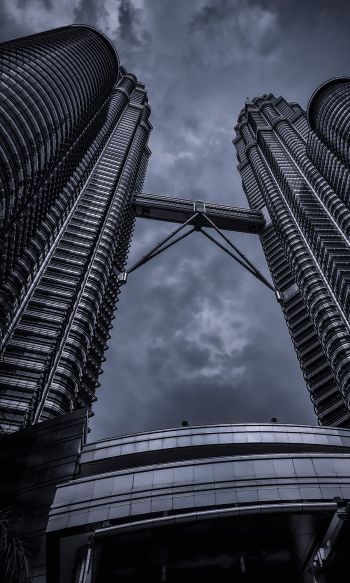 Petronas Towers, downtown Kuala Lumpur Wallpaper 1200x2000