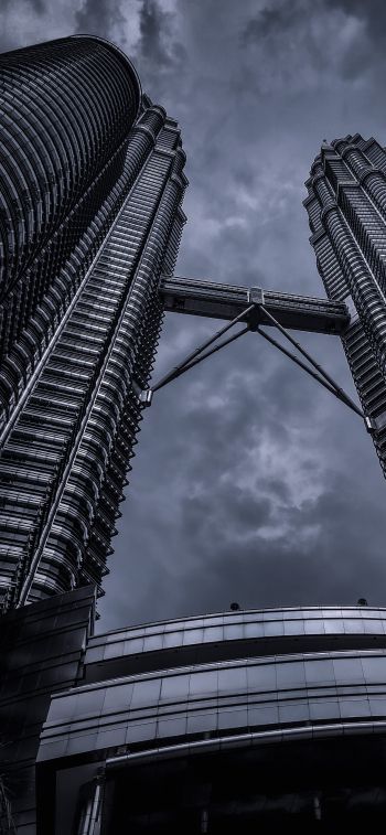 Petronas Towers, downtown Kuala Lumpur Wallpaper 1284x2778