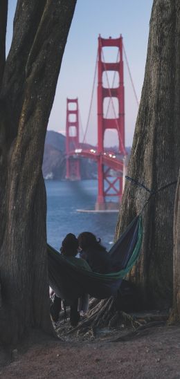 Обои 720x1520 Мост Золотые Ворота, Сан-Франциско, Калифорния, США