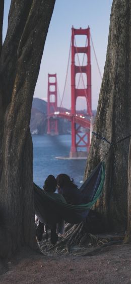 Golden Gate Bridge, San Francisco, California, USA Wallpaper 1080x2340