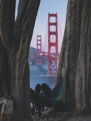 Обои 1620x2160 Мост Золотые Ворота, Сан-Франциско, Калифорния, США