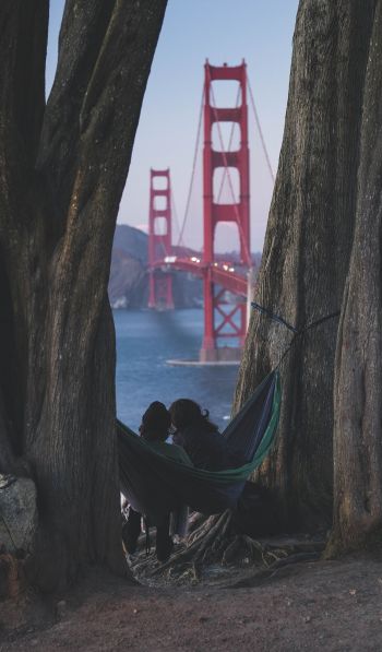 Обои 600x1024 Мост Золотые Ворота, Сан-Франциско, Калифорния, США
