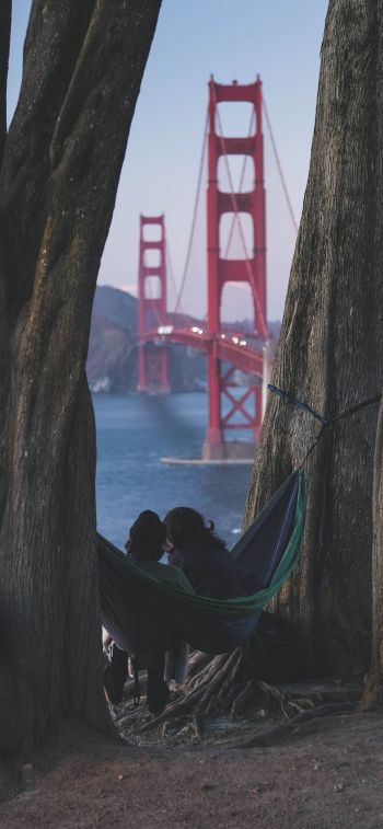 Обои 1284x2778 Мост Золотые Ворота, Сан-Франциско, Калифорния, США