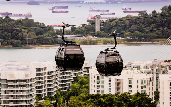 Singapore cable car, upskirt blanga, Singapore Wallpaper 2560x1600