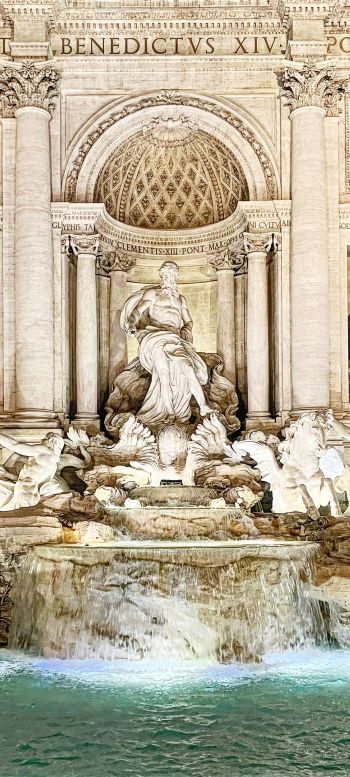Rome, Italy, statue, sculpture Wallpaper 1440x3200