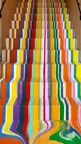 Rome, Italy, unusual stairs Wallpaper 640x1136