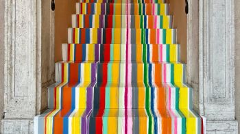 Rome, Italy, unusual stairs Wallpaper 1366x768
