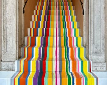 Rome, Italy, unusual stairs Wallpaper 1280x1024