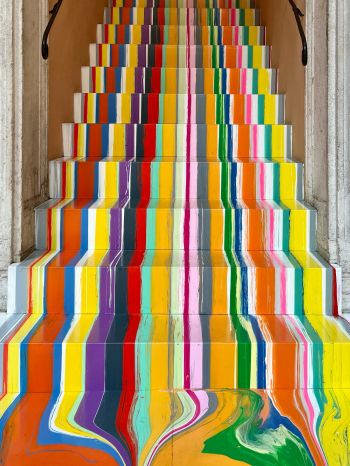 Rome, Italy, unusual stairs Wallpaper 2048x2732
