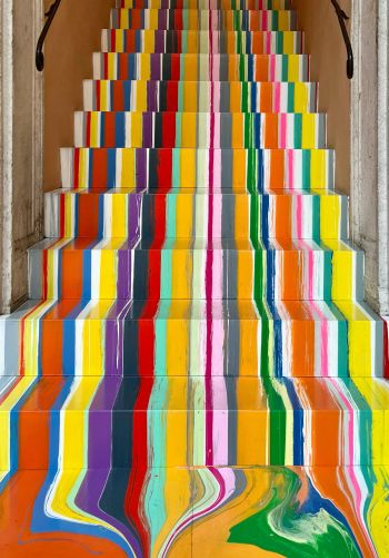 Rome, Italy, unusual stairs Wallpaper 1668x2388