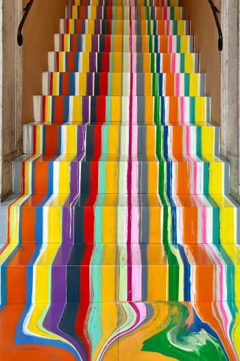 Rome, Italy, unusual stairs Wallpaper 640x960