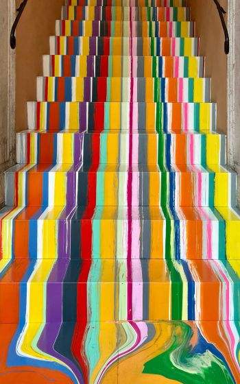 Rome, Italy, unusual stairs Wallpaper 800x1280