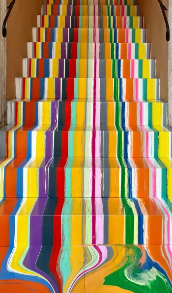 Rome, Italy, unusual stairs Wallpaper 600x1024